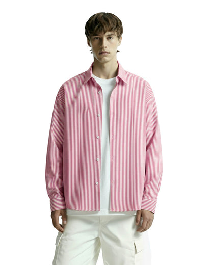 WildFlex Urban Red Striped Full Sleeve Shirt