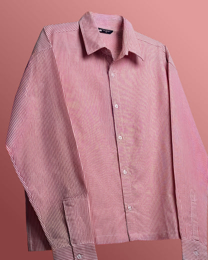 WildFlex Urban Red Striped Full Sleeve Shirt