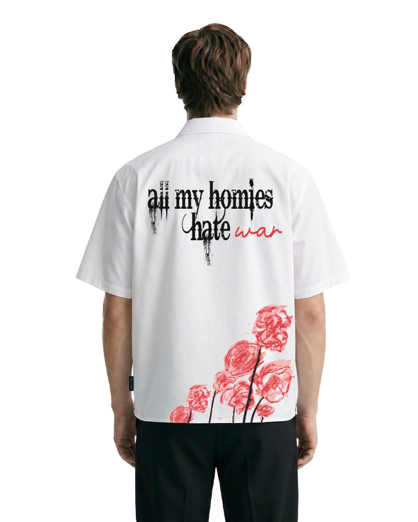 WildFlex Premium Hate War Half Sleeve Cotton Shirt for Men
