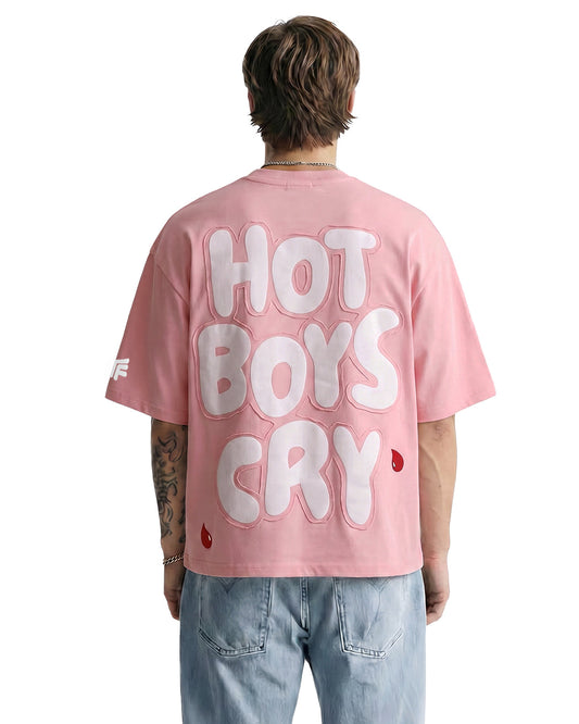 WildFlex Premium Hot Boys Cry Boxy-Fit Cotton T-Shirt for Men