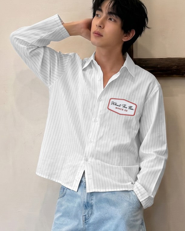 WildFlex Premium Lost Faces Linen Striped Shirt for Men