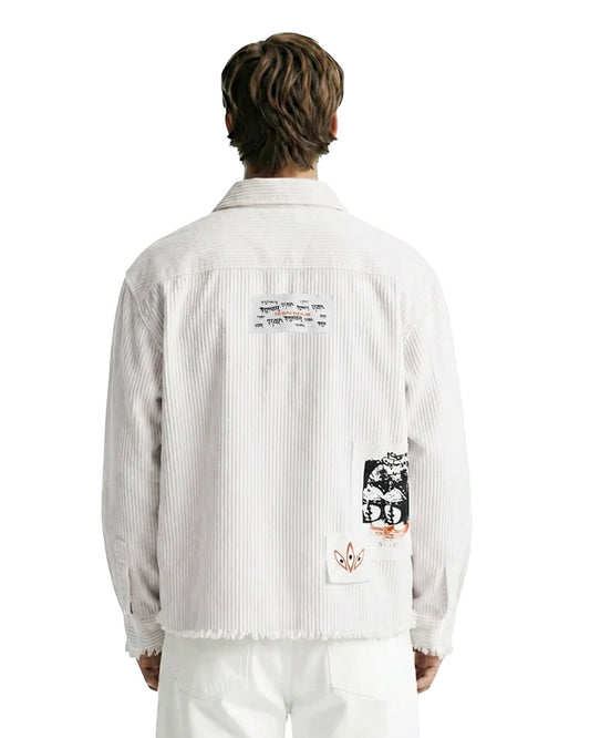 WildFlex Premium Flow State White Ribbed Shirt for Men