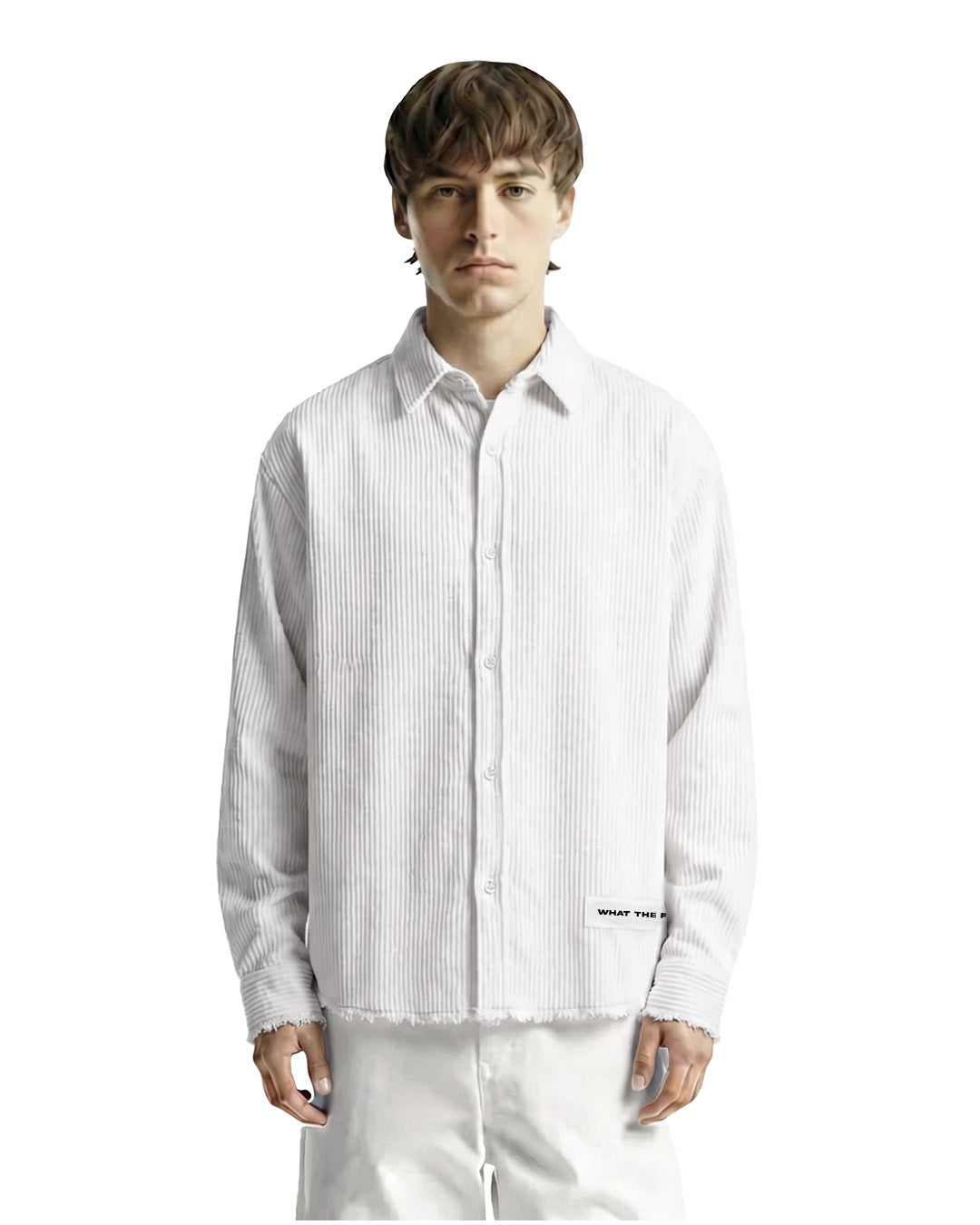 WildFlex Premium Flow State White Ribbed Shirt for Men