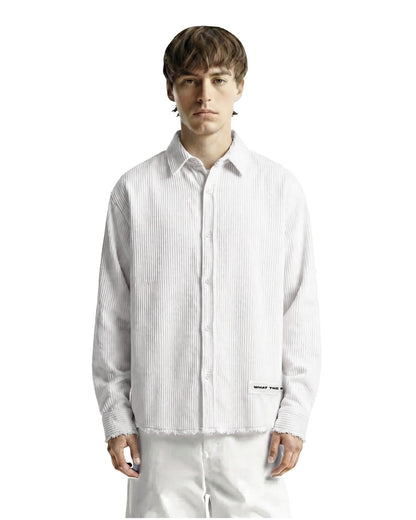 WildFlex Premium Flow State White Ribbed Shirt for Men