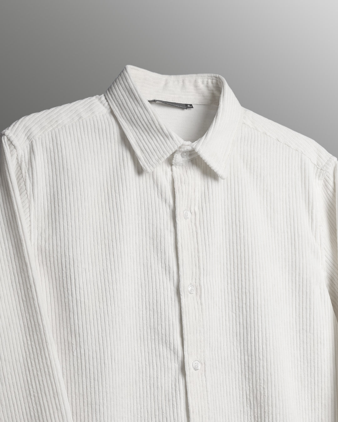 WildFlex Premium Flow State White Ribbed Shirt for Men