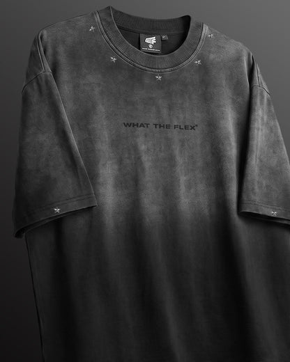 WildFlex Stars Aligned Oversized Boxy-Fit Crew Neck T-Shirt